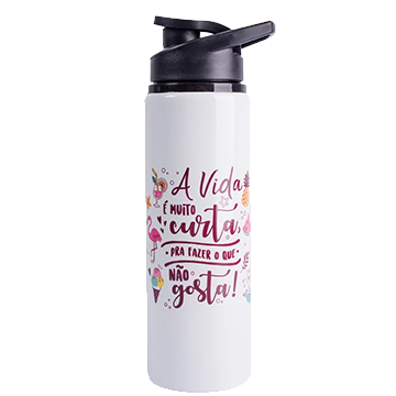 Squeeze de Alumínio Branca Personalizada